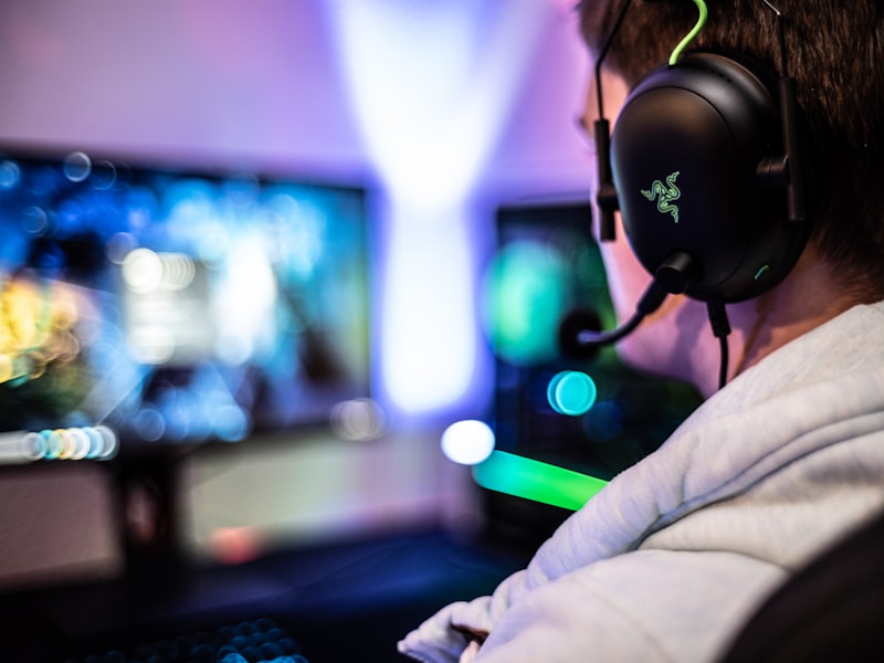 High-end gaming PCs on a lit desk